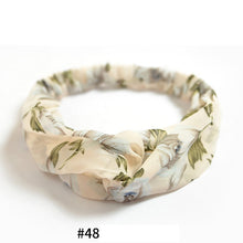 Women's Satin elastic cross headband geranium European and American hair accessories