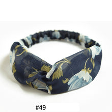 Women's Satin elastic cross headband geranium European and American hair accessories