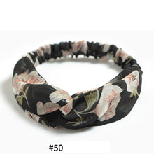 Women's Satin elastic cross headband geranium European and American hair accessories
