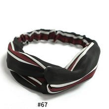 Women's Satin elastic cross headband geranium European and American hair accessories