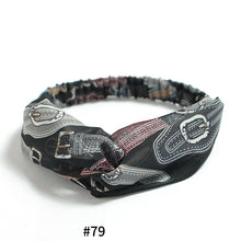 Women's Satin elastic cross headband geranium European and American hair accessories
