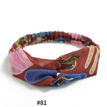 Women's Satin elastic cross headband geranium European and American hair accessories