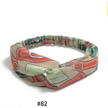 Women's Satin elastic cross headband geranium European and American hair accessories