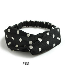 Women's Satin elastic cross headband geranium European and American hair accessories