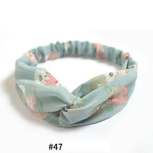 Women's Satin elastic cross headband geranium European and American hair accessories