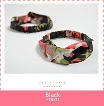 Women's Satin elastic cross headband geranium European and American hair accessories