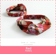 Women's Satin elastic cross headband geranium European and American hair accessories